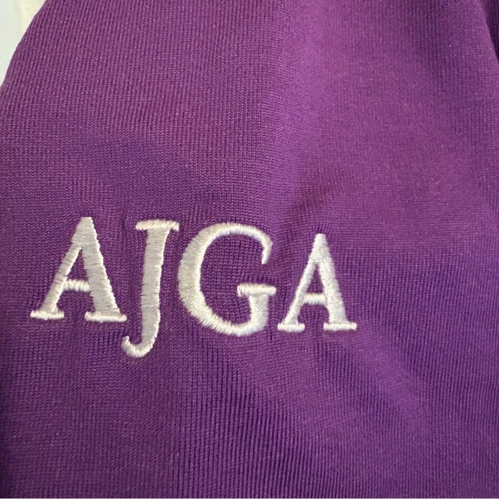 Polo Golf Ralph Lauren Mens Med Shirt AJGA Embroidered Big Pony Purple Buttons